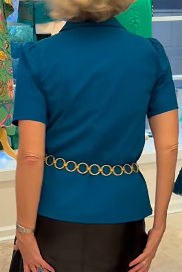 Short Sleeve Polo Collar Top