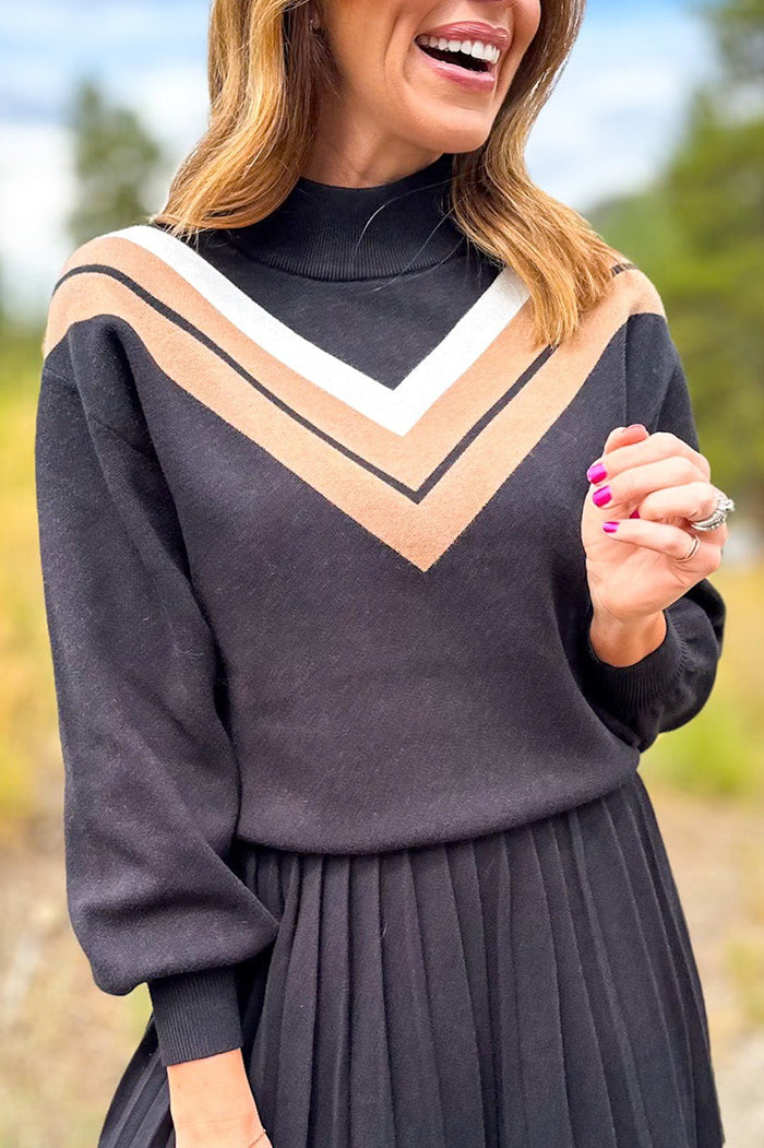 Casual Mock Neck Sweater