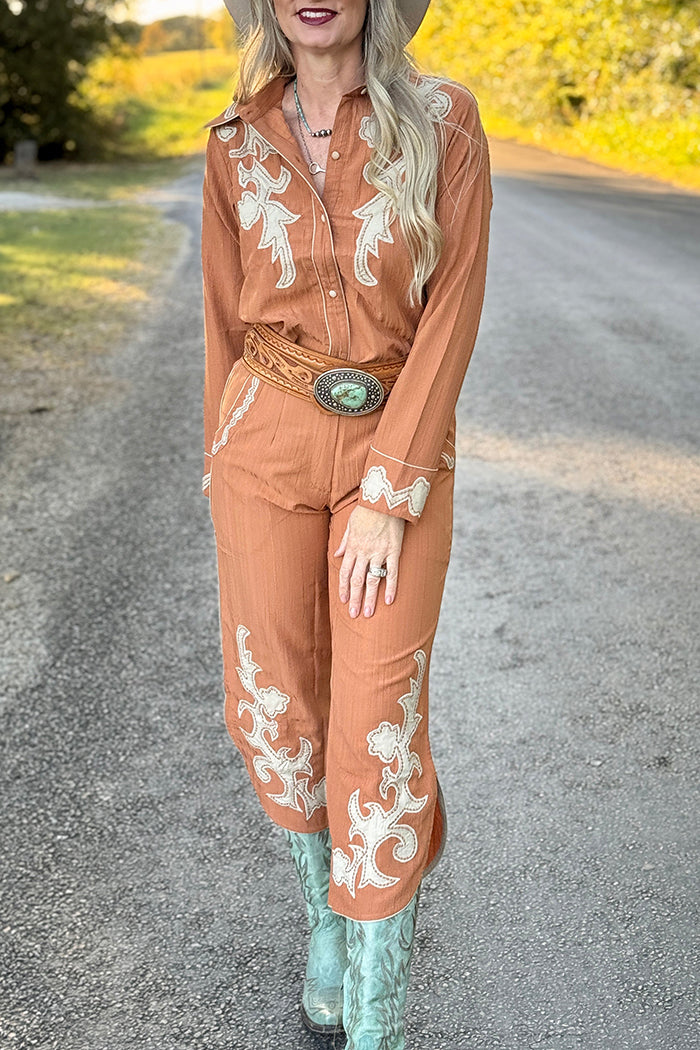 Long Sleeve Western Snap Top