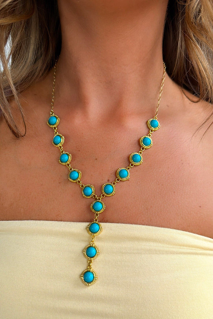 Turquoise Cascade Drop Necklace