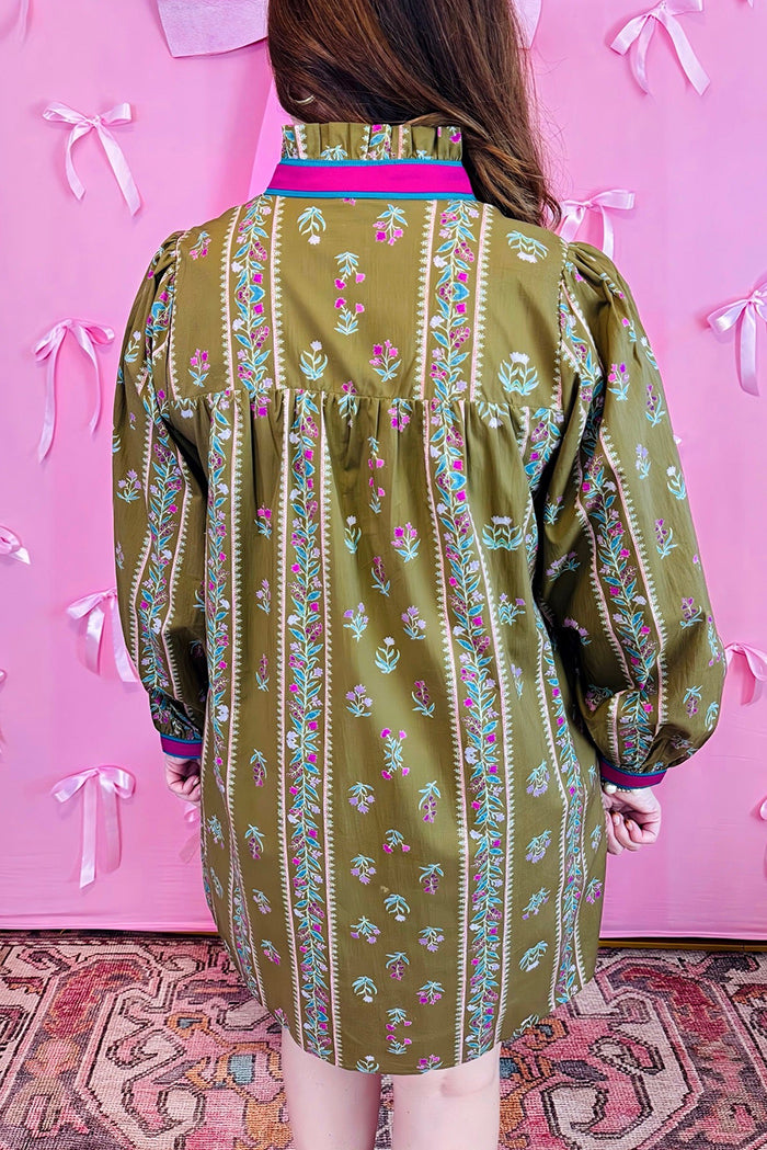 Long Sleeves Lovely Floral Dress