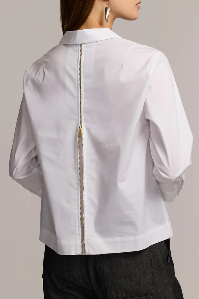 Half Zip 3/4 Sleeve Shirt Top