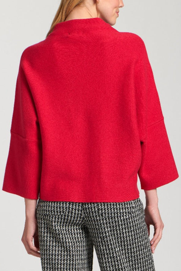 Patch Pocket Funnel Neck Sweater