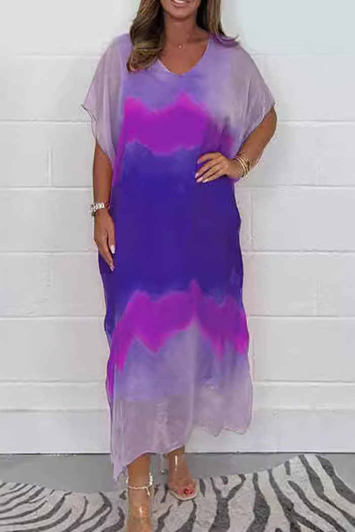 Casual Chiffon Color Block Dress