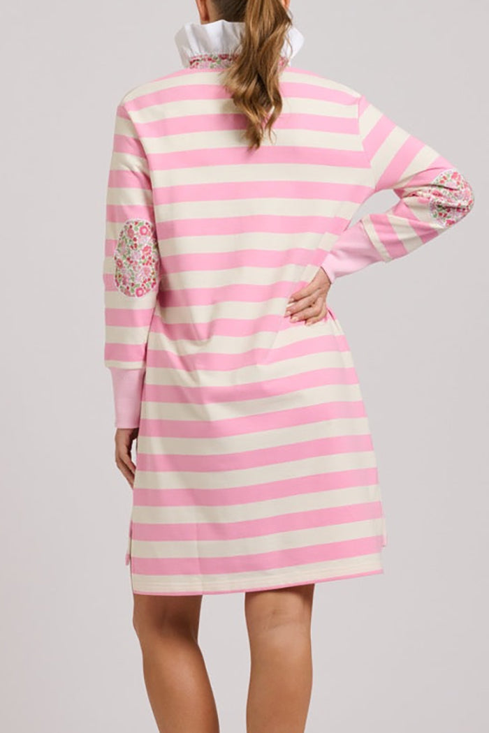 Pink Stripe Pocket Dress