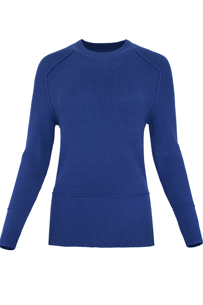 Rib-Knit Fitted Sweater