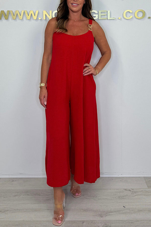 Chain Strap Detail Jumpsuit