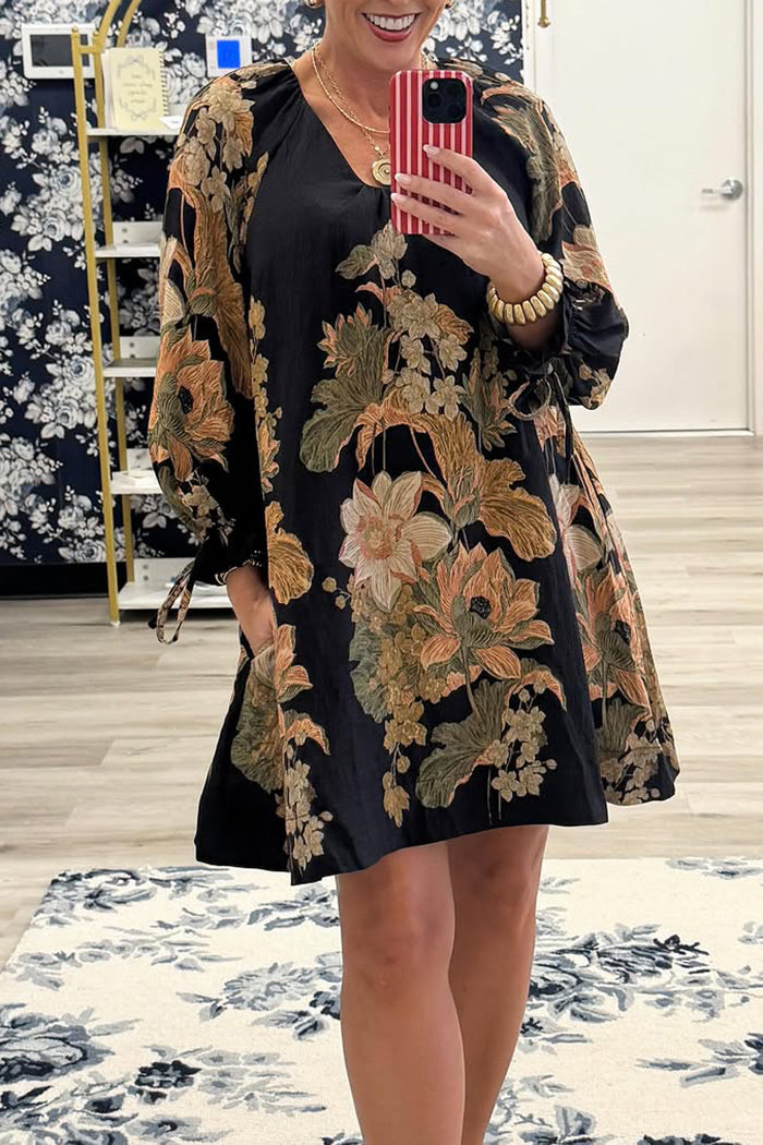 Casual Floral Pattern Dress