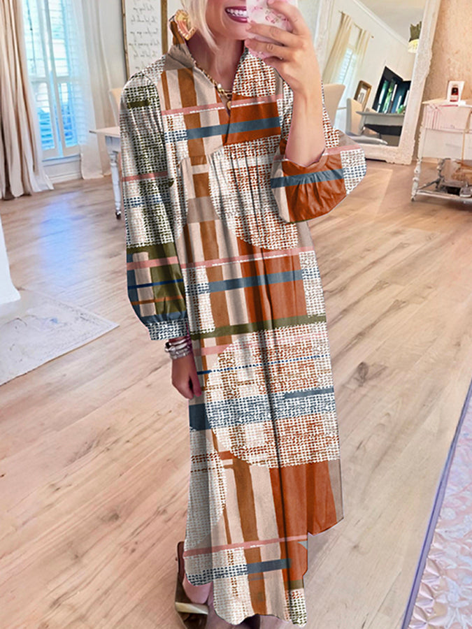 Casual Stripes Maxi Dress