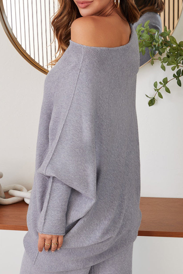 Off-Shoulder Oversized Knit Top