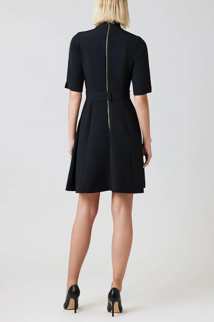 Tie Neck With Buttons Dress