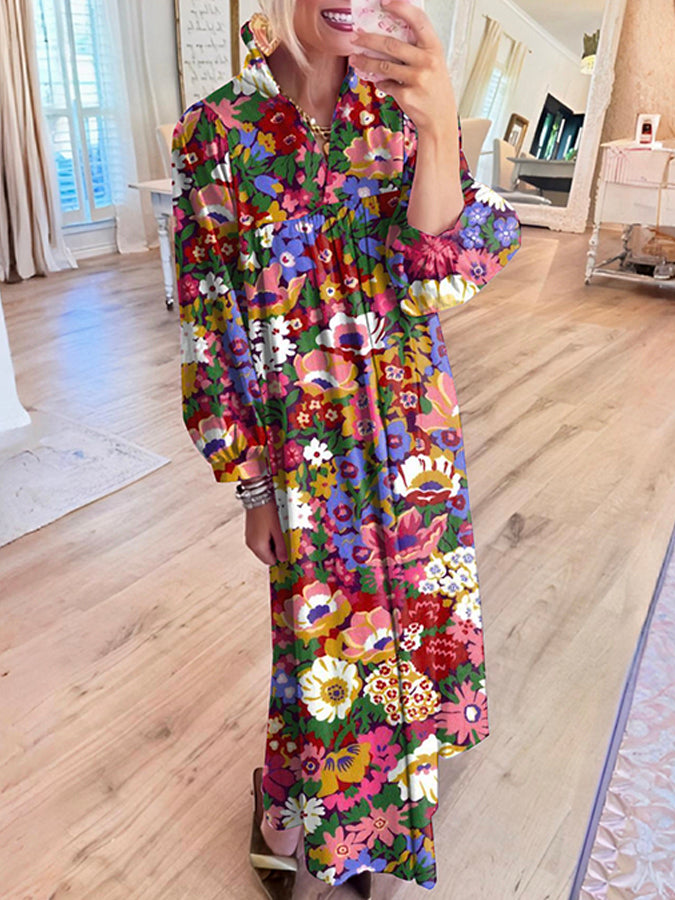 Bold Printed Maxi Dress