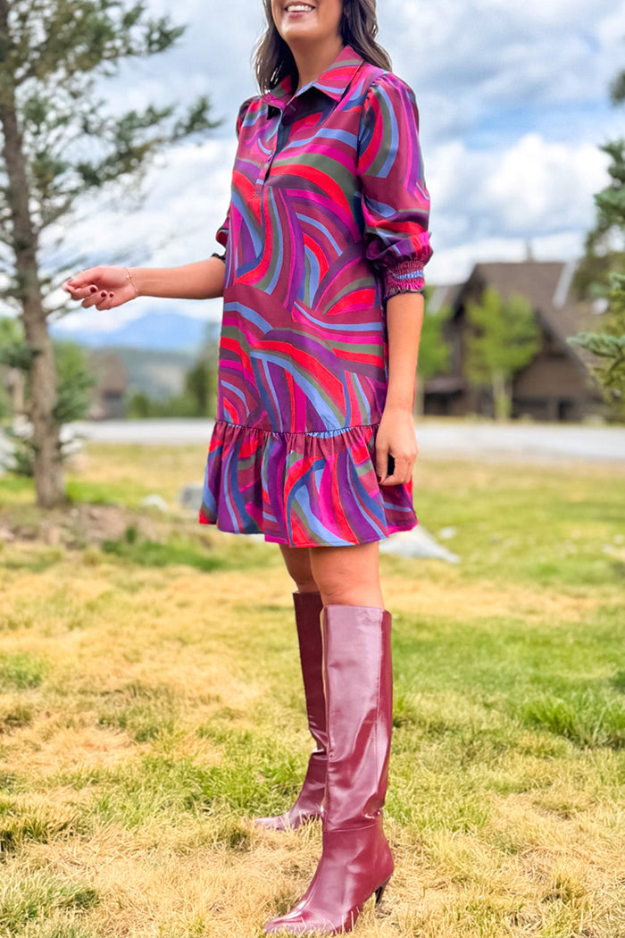 Casual Bold Printed Dress