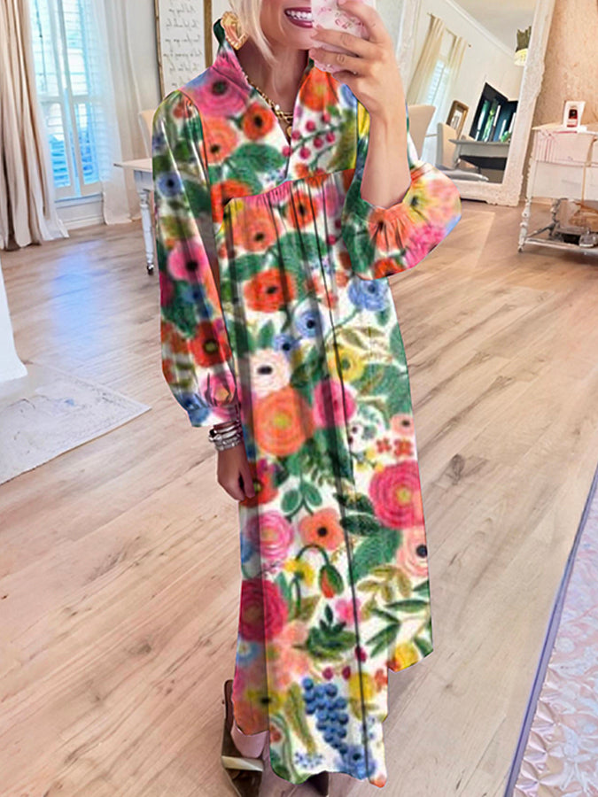 Bold Printed Maxi Dress