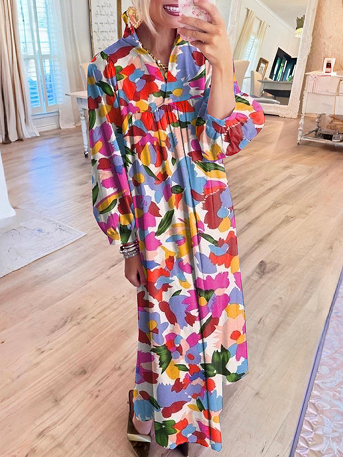 Bold Printed Maxi Dress