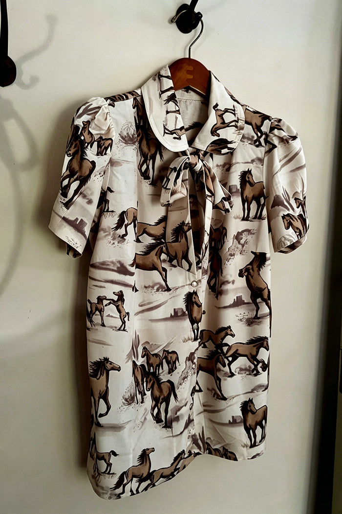 Bow Tie Puff Sleeve Top