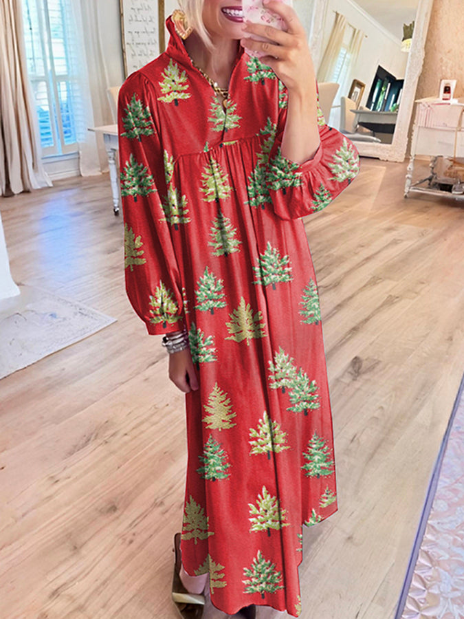 Casual Bold Printed Maxi Dress