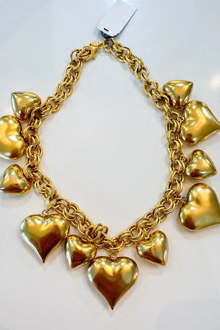 Gold Multi Heart Necklace