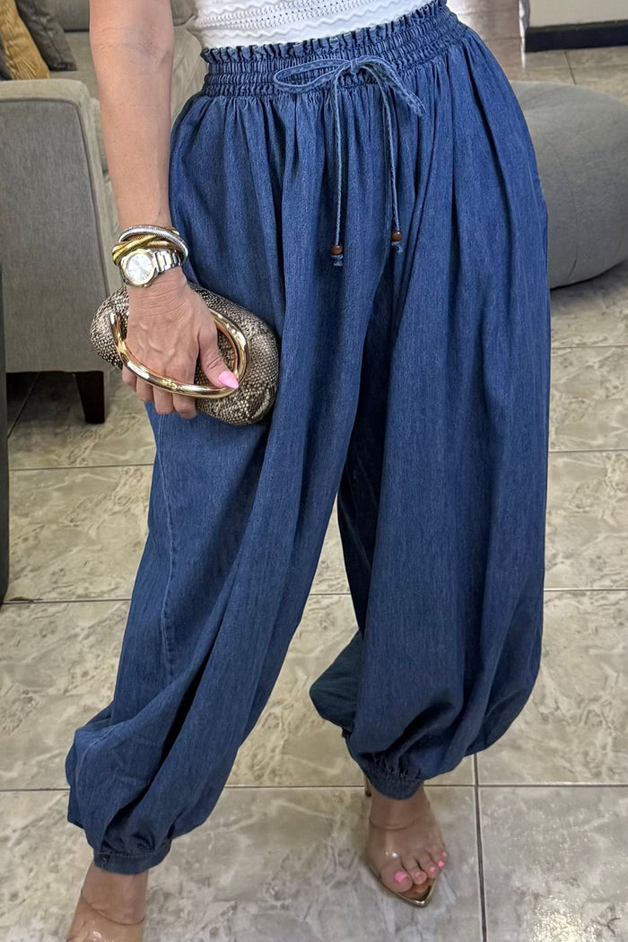 Casual Indigo Ballon Pants