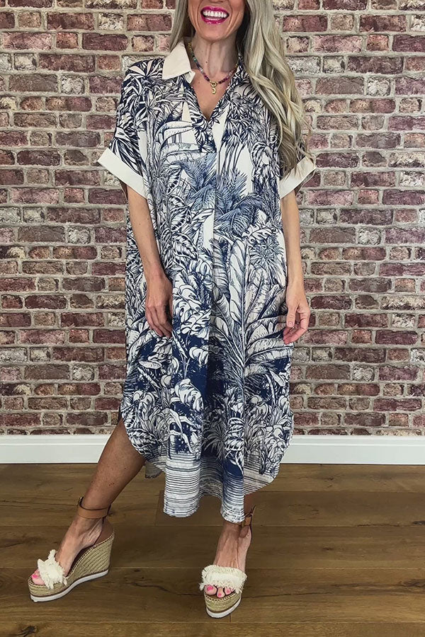 Casual Floral Pocket dress