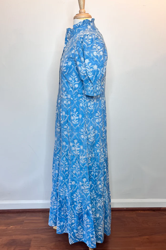 Puff Sleeve Floral Maxi Dress