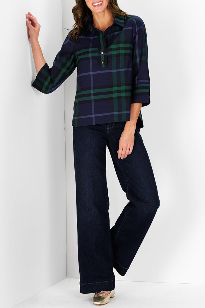 Collar & Half-Placket Top