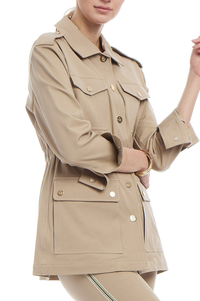 Casual Solid Color Pocket Jacket