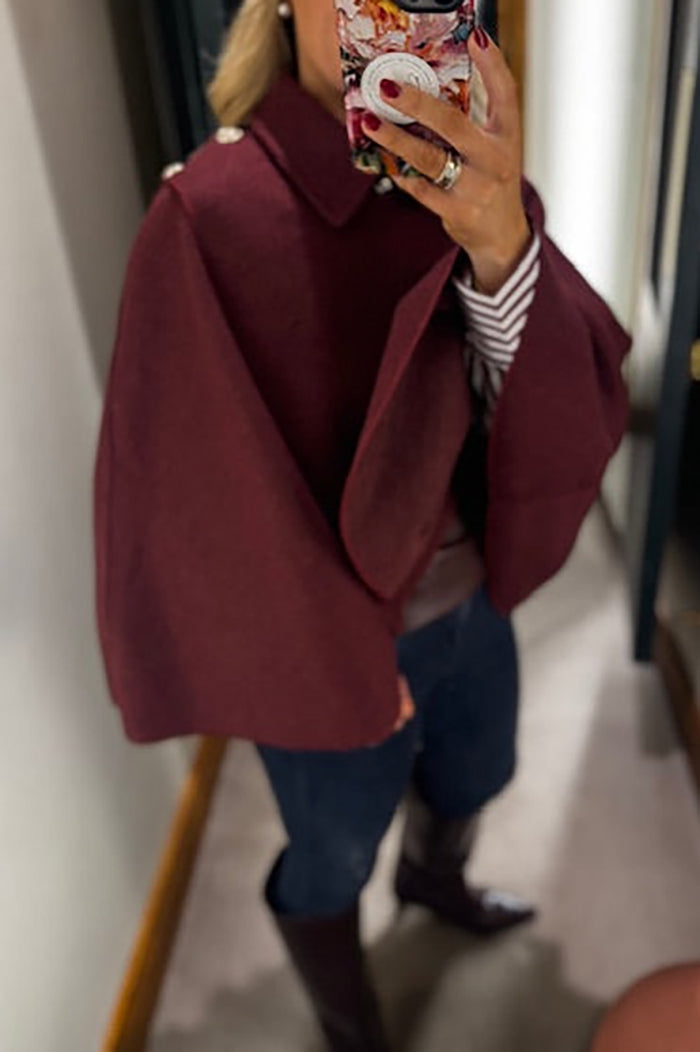 Elegant Button-Accent Cape