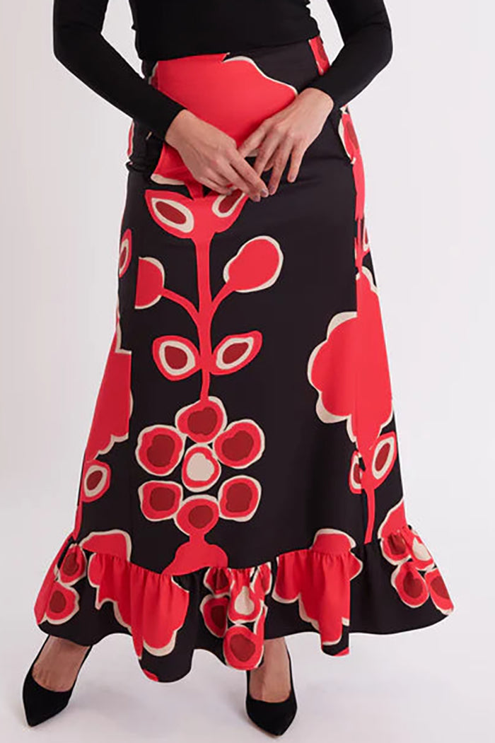 Casual Ruffles Hem Skirt