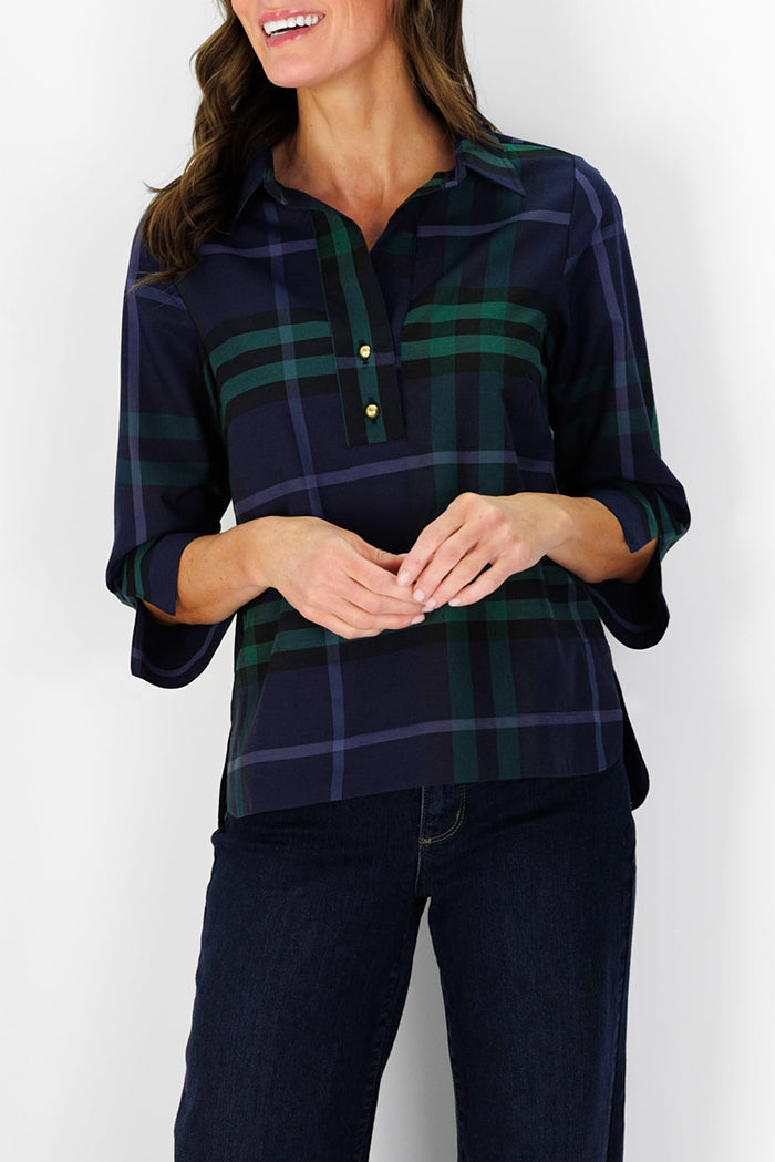 Collar & Half-Placket Top