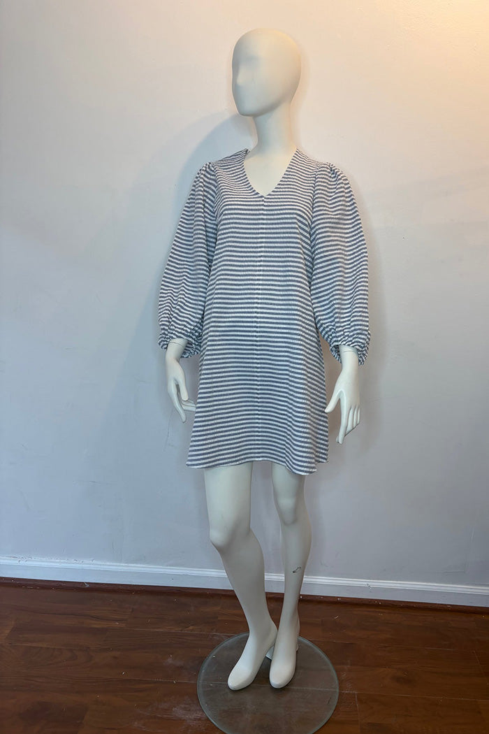 Striped Puff Sleeve Dress