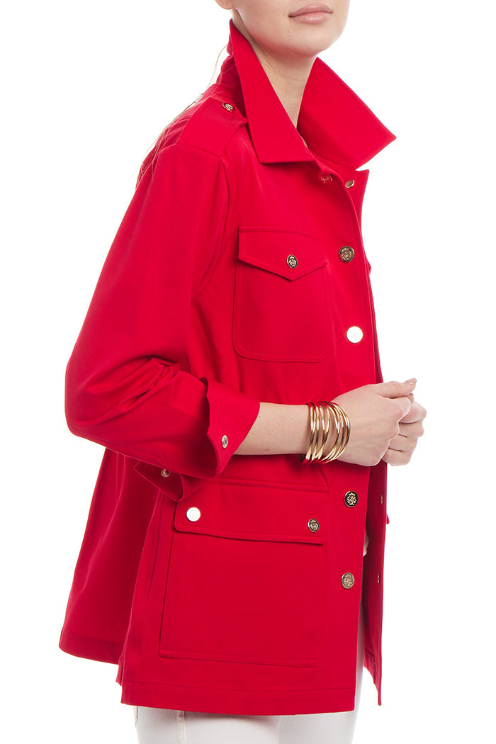 Casual Solid Color Pocket Jacket