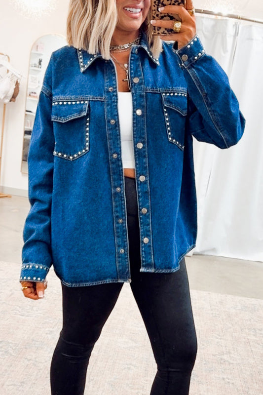 Casual Studded Denim Jacket