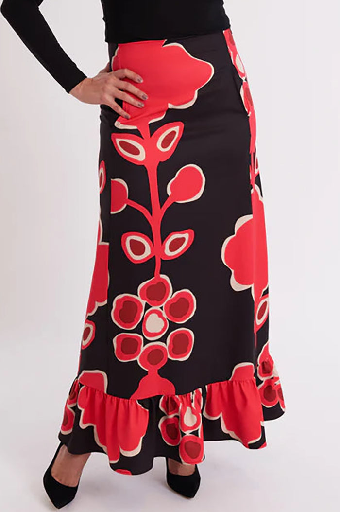 Casual Ruffles Hem Skirt