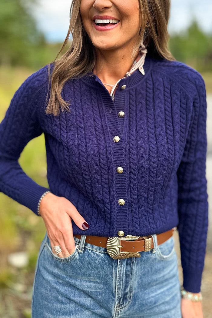 Casual Cable Knit Cardigan
