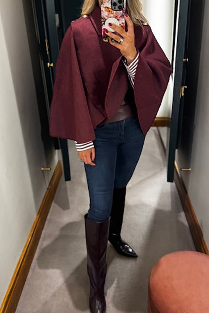 Elegant Button-Accent Cape