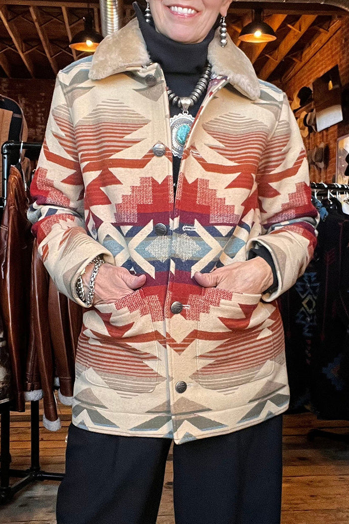 Southwestern Tribal Print Pocket Jacket
