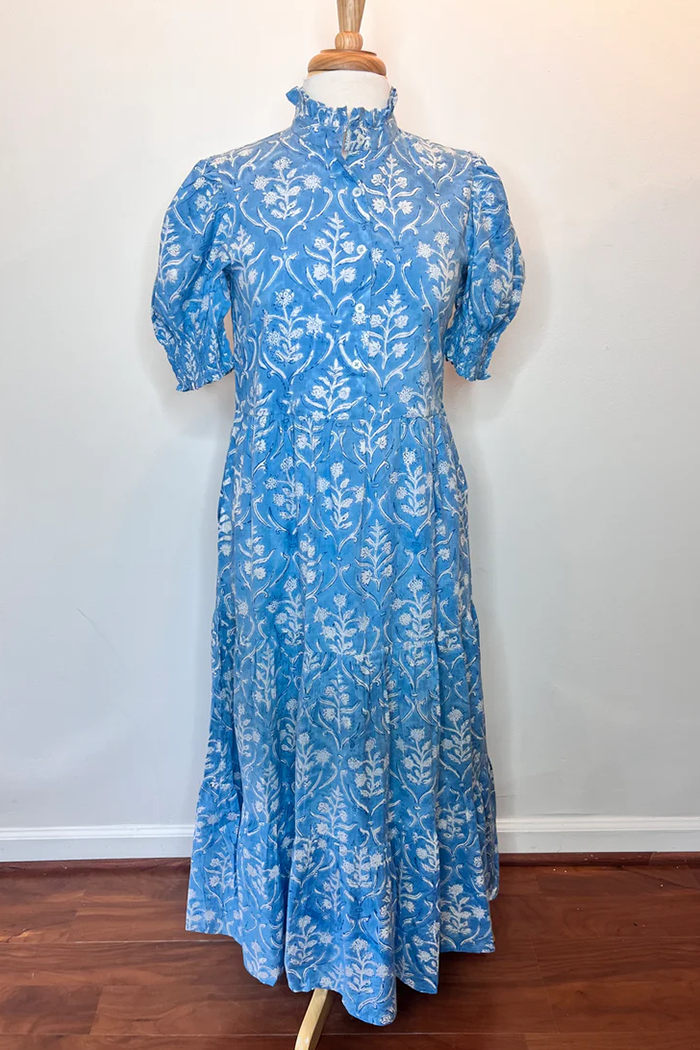 Puff Sleeve Floral Maxi Dress