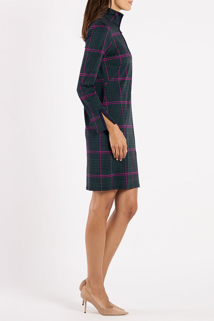 Quarter Zip Long Sleeves Dress