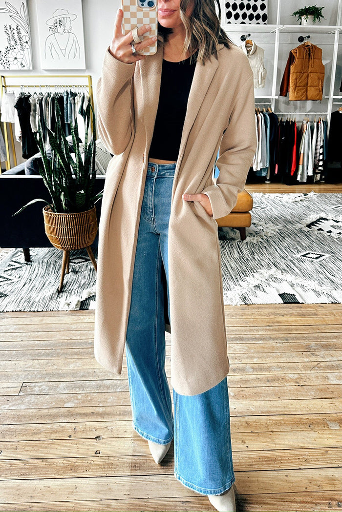 Oversized Longline Pockets Coat