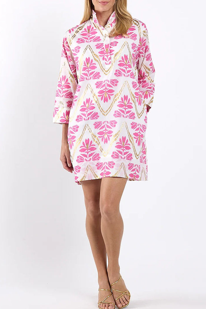 Pink Floral Pocket Dress