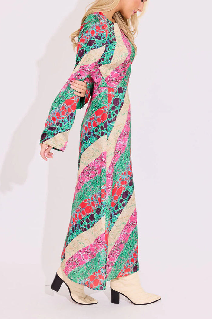 Vintage Pattern Maxi Dress