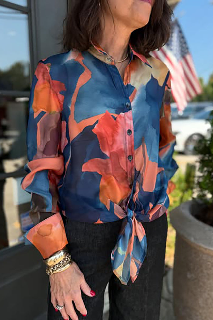 Casual Bold Printed Blouse