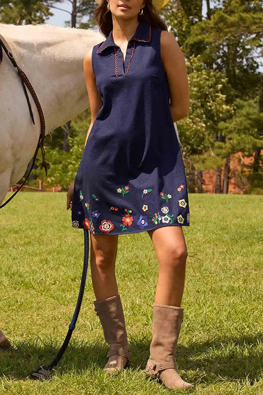 Casual Sleeveless Floral Dress