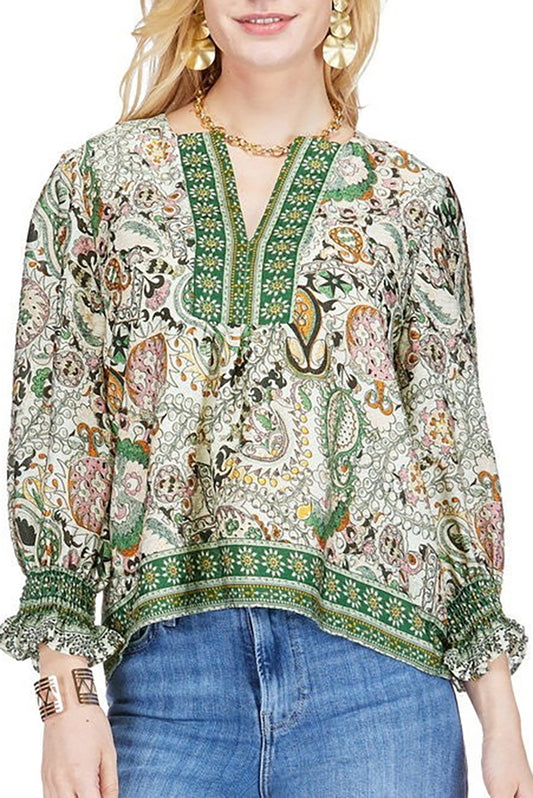 Casual Retro Printed Top