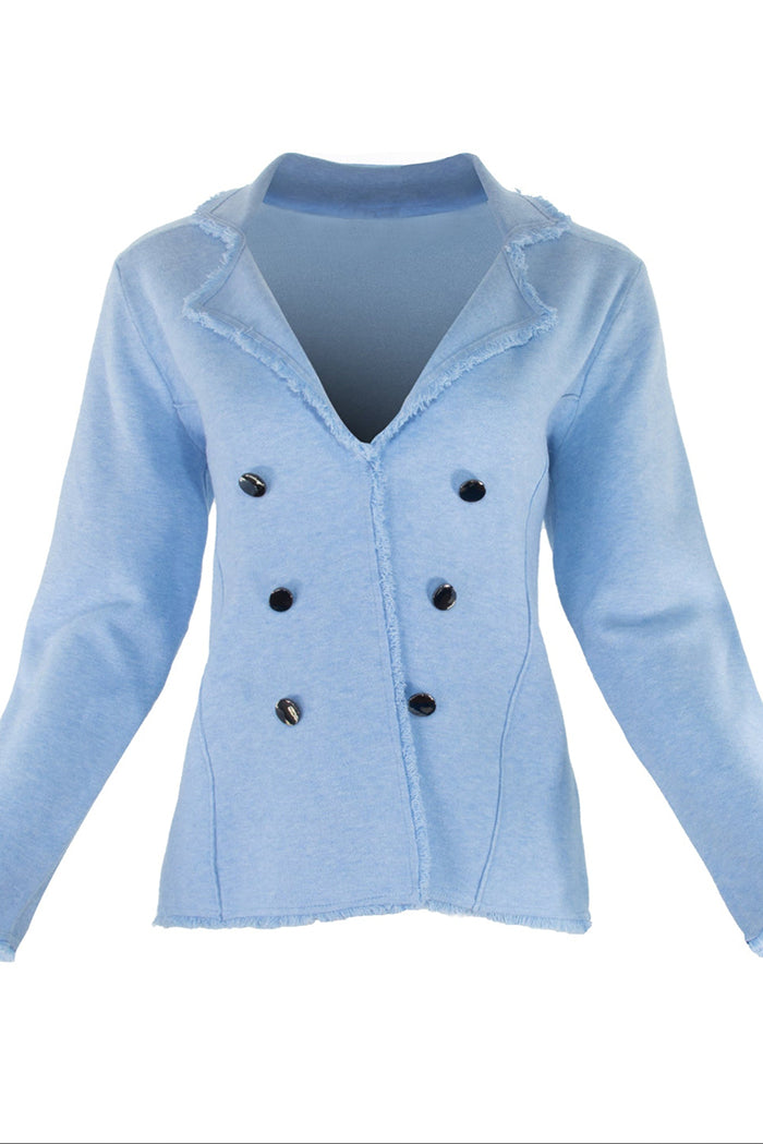 Casual Fringe-Trim Jacket