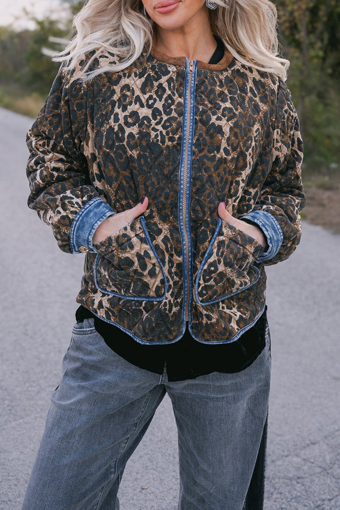 Comfort Leopard Pocket Jacket