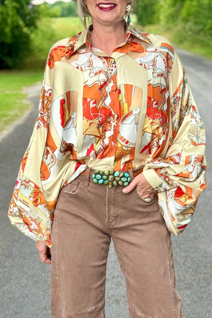 Batwing Sleeve Western Top