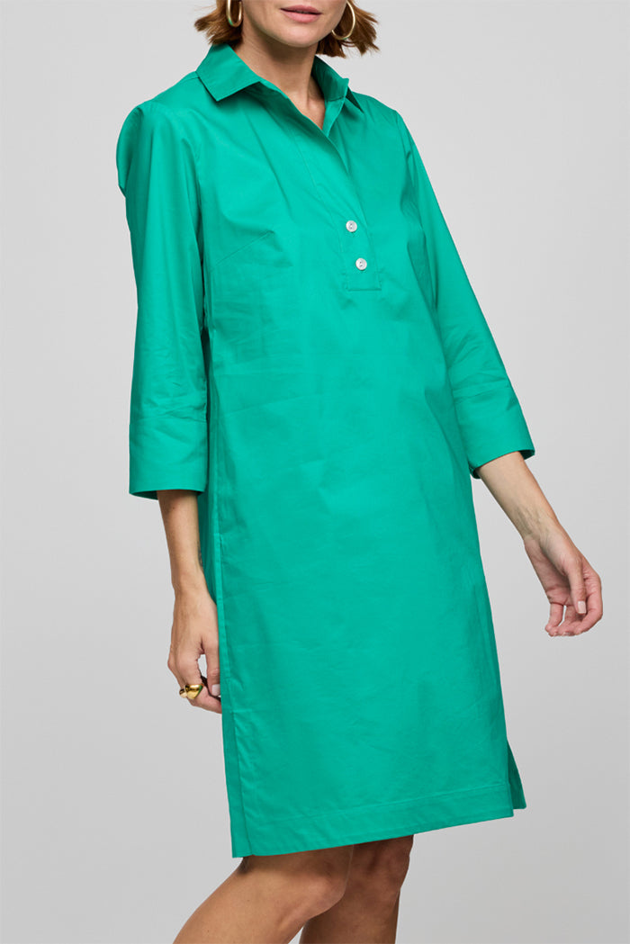 3/4 Sleeve Pocket Shirt Dress