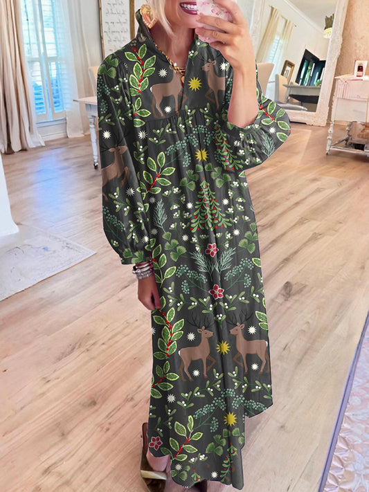 Animal Pattern Maxi Dress